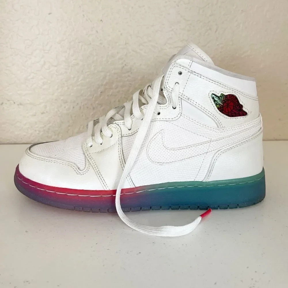 Air Jordan 1 high premium gradient sole rainbow gum Women’s 8/girls youth 6.5